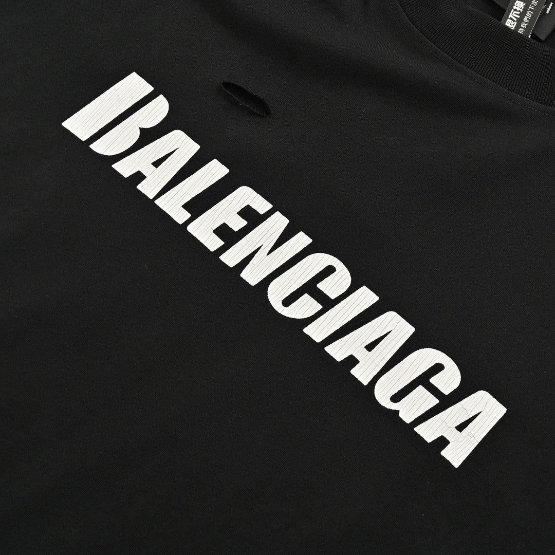 Balenciaga Distressed Logo T-Shirt - Phantom Kicks