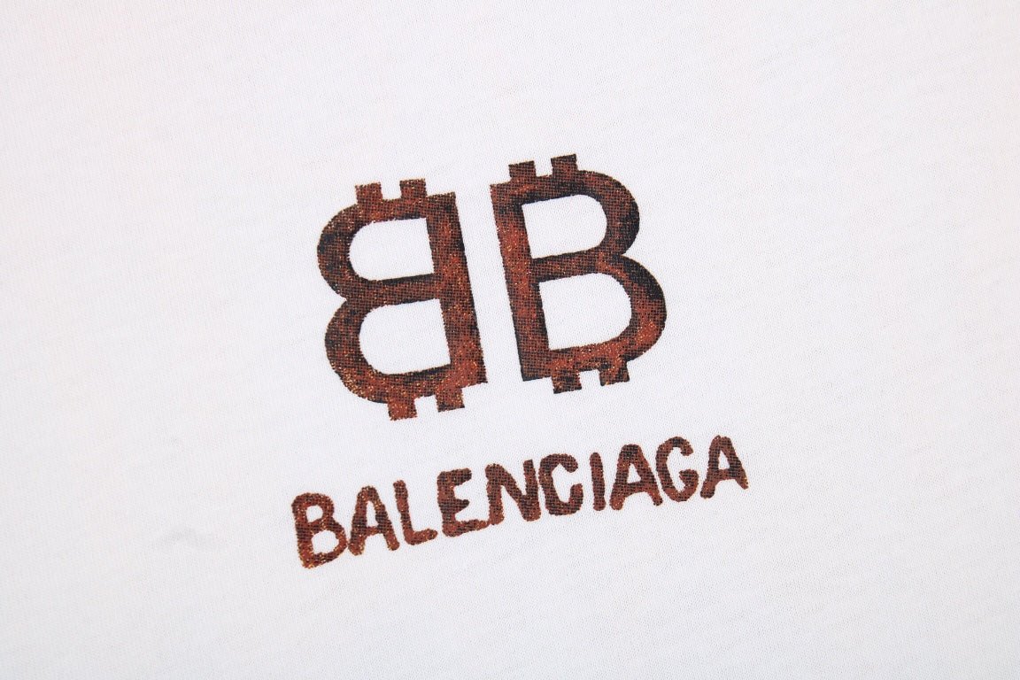 BALENCIAGA DOUBLE B LOGO T-SHIRT WHITE - Phantom Kicks