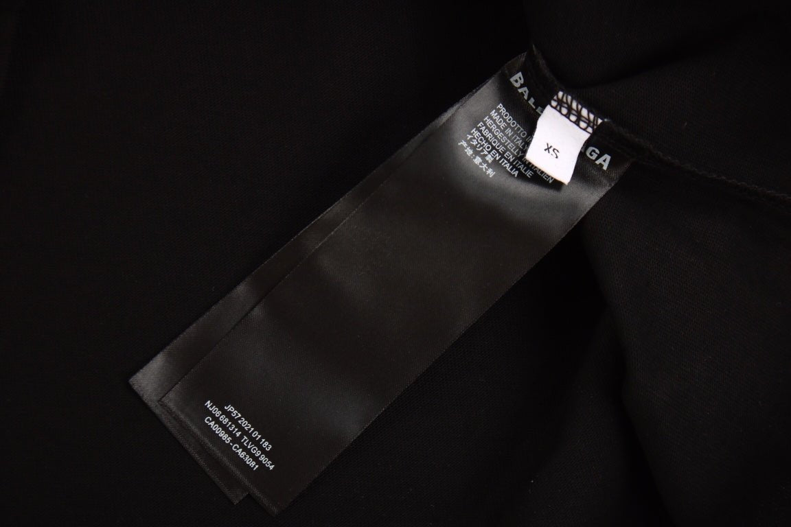 BALENCIAGA DOUBLE B LOGO T-SHIRT BLACK - Phantom Kicks