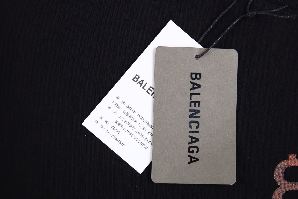 BALENCIAGA DOUBLE B LOGO T-SHIRT BLACK - Phantom Kicks