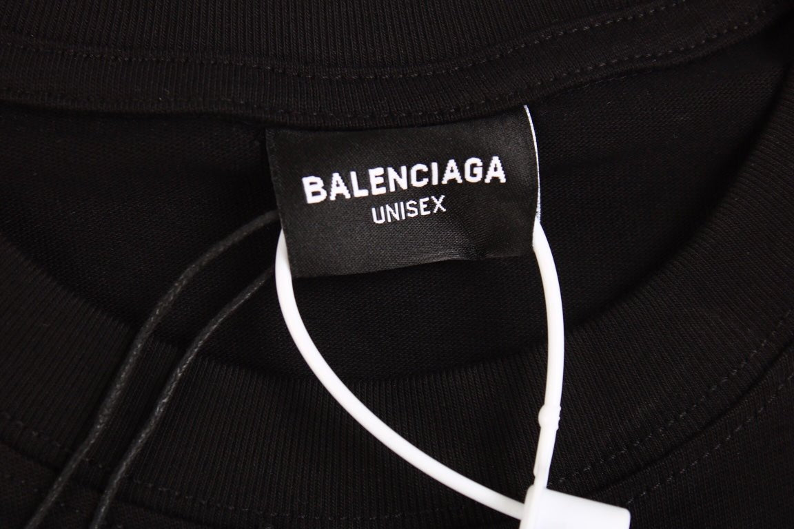 BALENCIAGA DOUBLE B LOGO T-SHIRT BLACK - Phantom Kicks