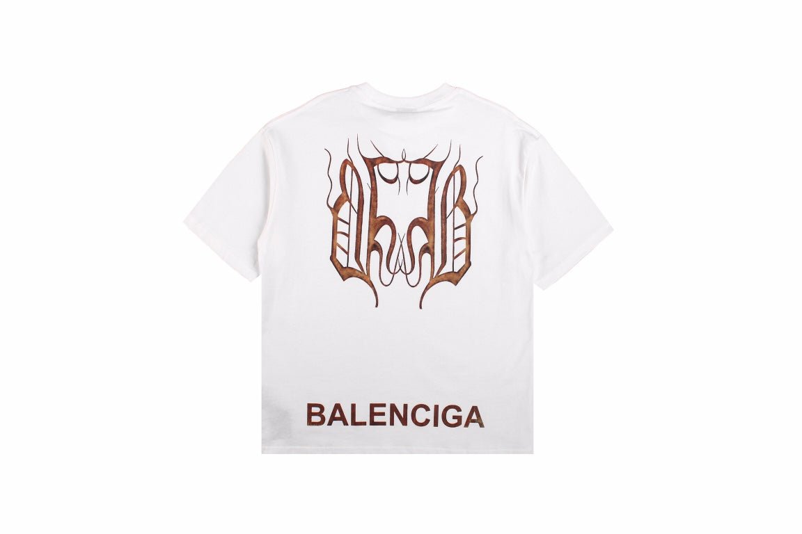 BALENCIAGA DOUBLE B LOGO T-SHIRT WHITE - Phantom Kicks