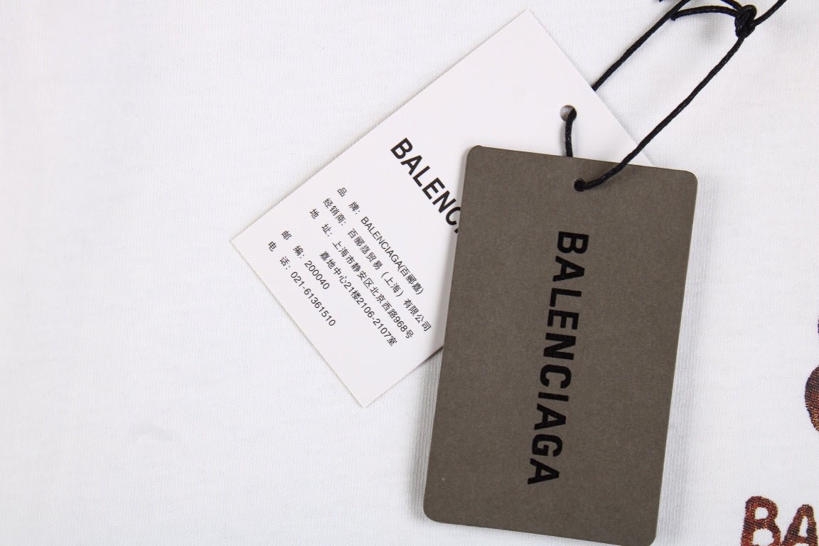 BALENCIAGA DOUBLE B LOGO T-SHIRT WHITE - Phantom Kicks