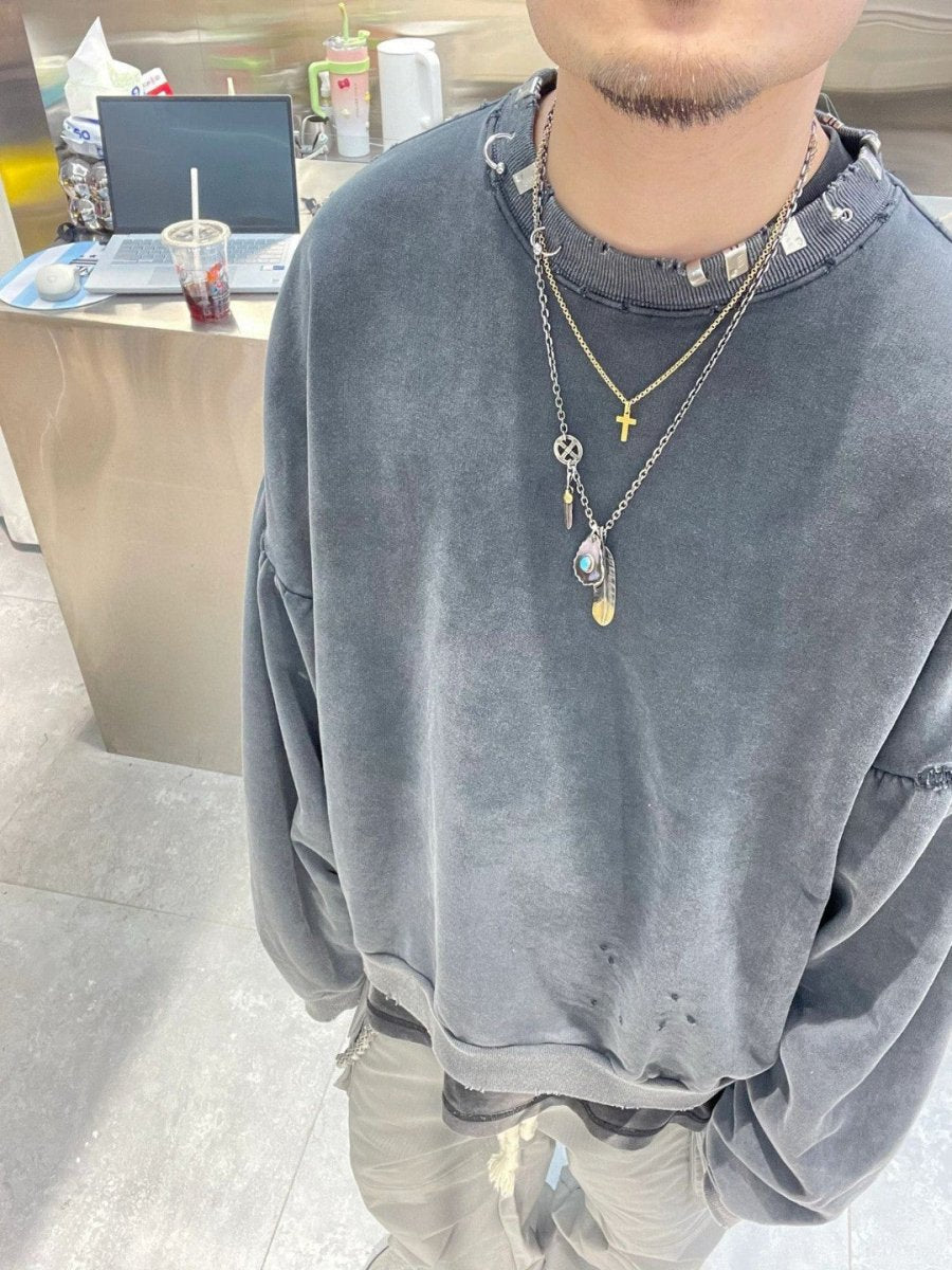 Balenciaga Embellished Collar Sweatshirt - Phantom Kicks