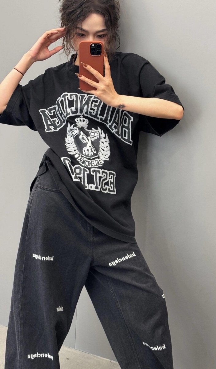Balenciaga Est. 1917 Crest T-Shirt (Black) - Phantom Kicks