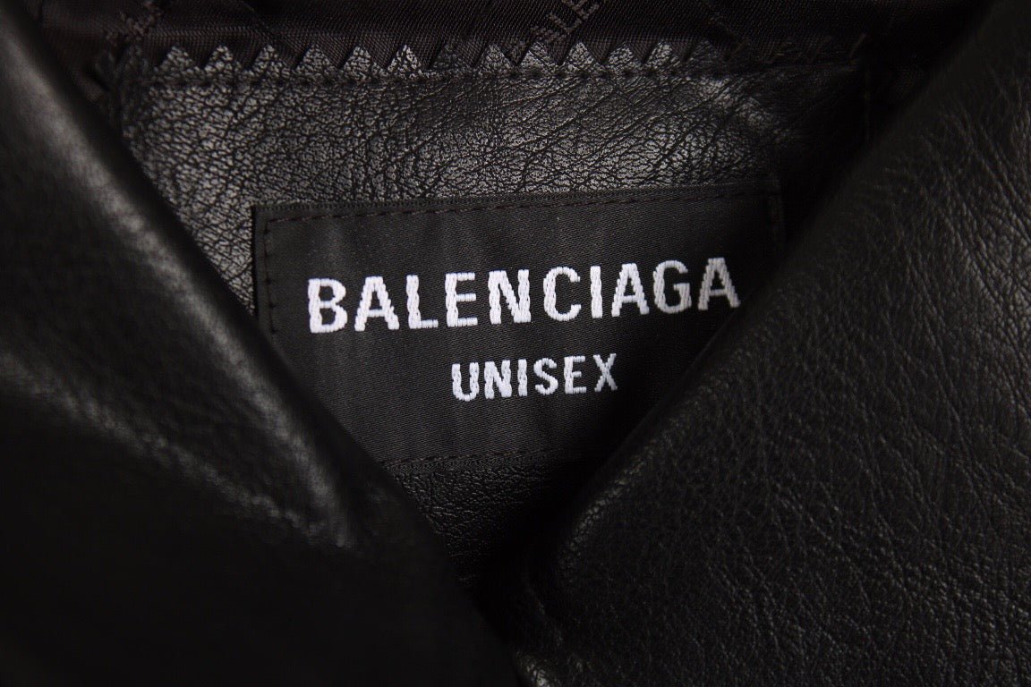 BALENCIAGA FAUX LEATHER JACKET BLACK - Phantom Kicks