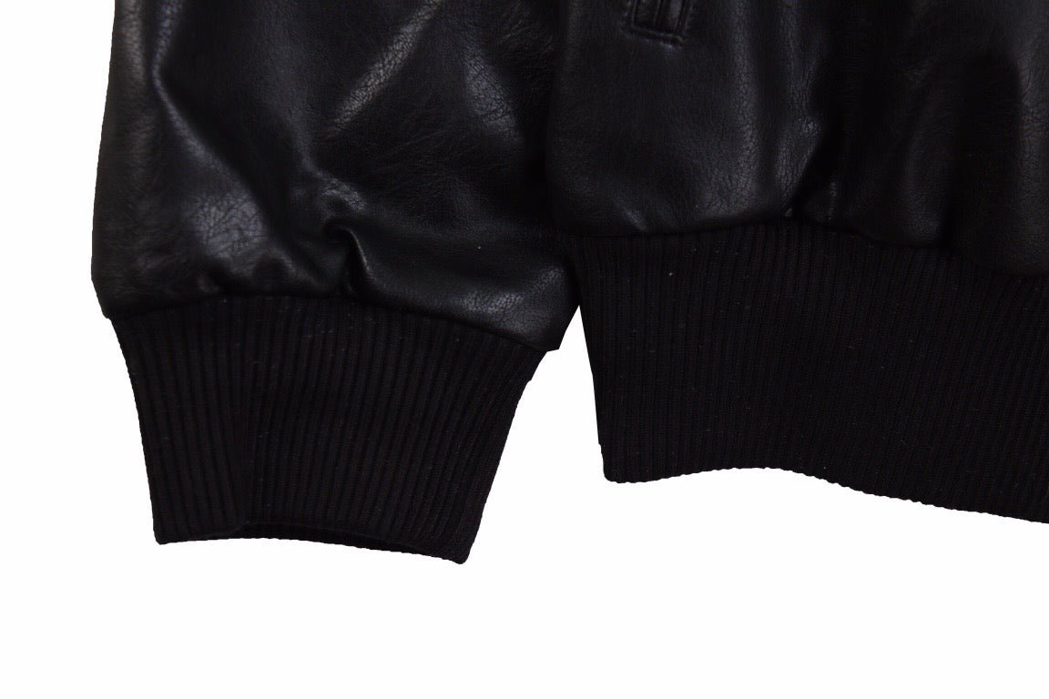 BALENCIAGA FAUX LEATHER JACKET BLACK - Phantom Kicks