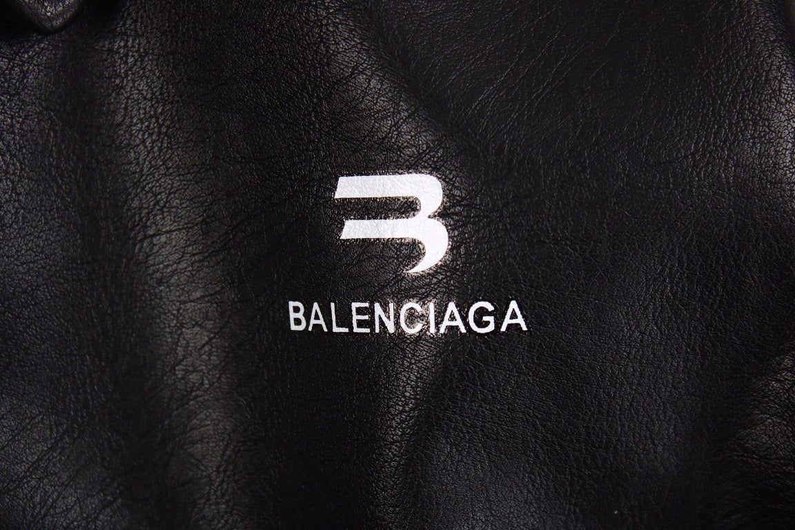 BALENCIAGA FAUX LEATHER JACKET BLACK - Phantom Kicks