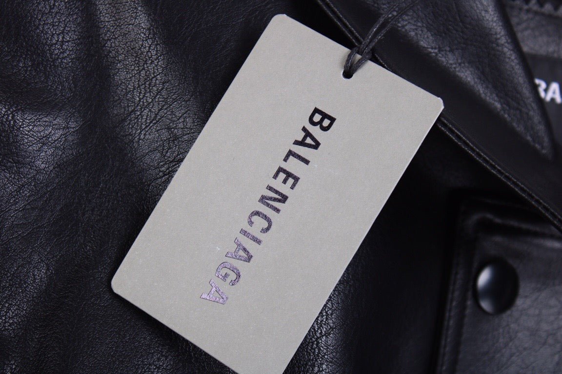 BALENCIAGA FAUX LEATHER JACKET BLACK - Phantom Kicks