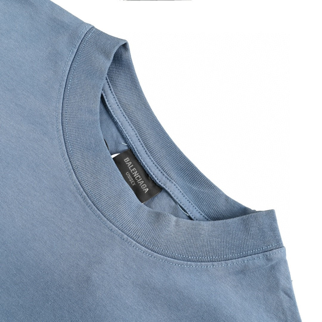 Balenciaga Flame Graphic T-Shirt (Blue) - Phantom Kicks