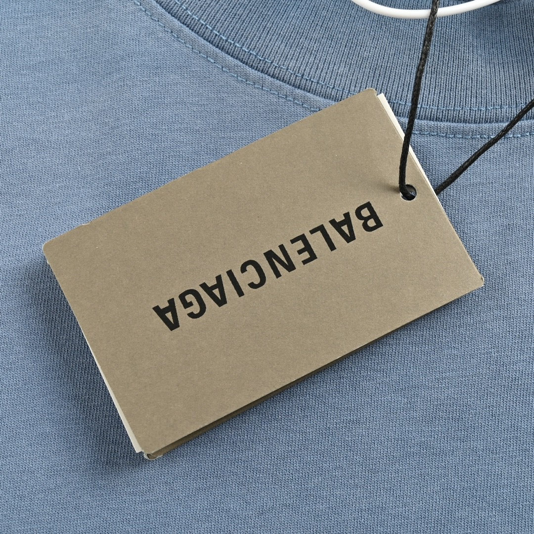 Balenciaga Flame Graphic T-Shirt (Blue) - Phantom Kicks
