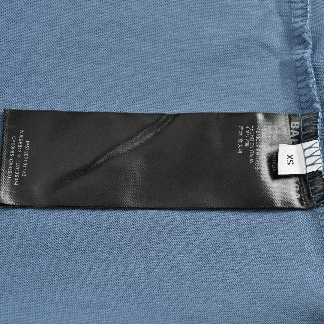 Balenciaga Flame Graphic T-Shirt (Blue) - Phantom Kicks