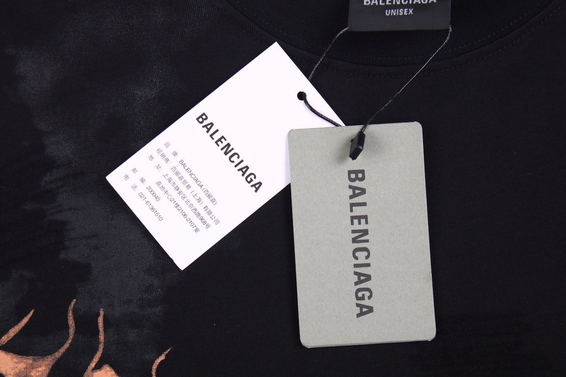 BALENCIAGA GOTHIC LOGO T-SHIRT BLACK - Phantom Kicks