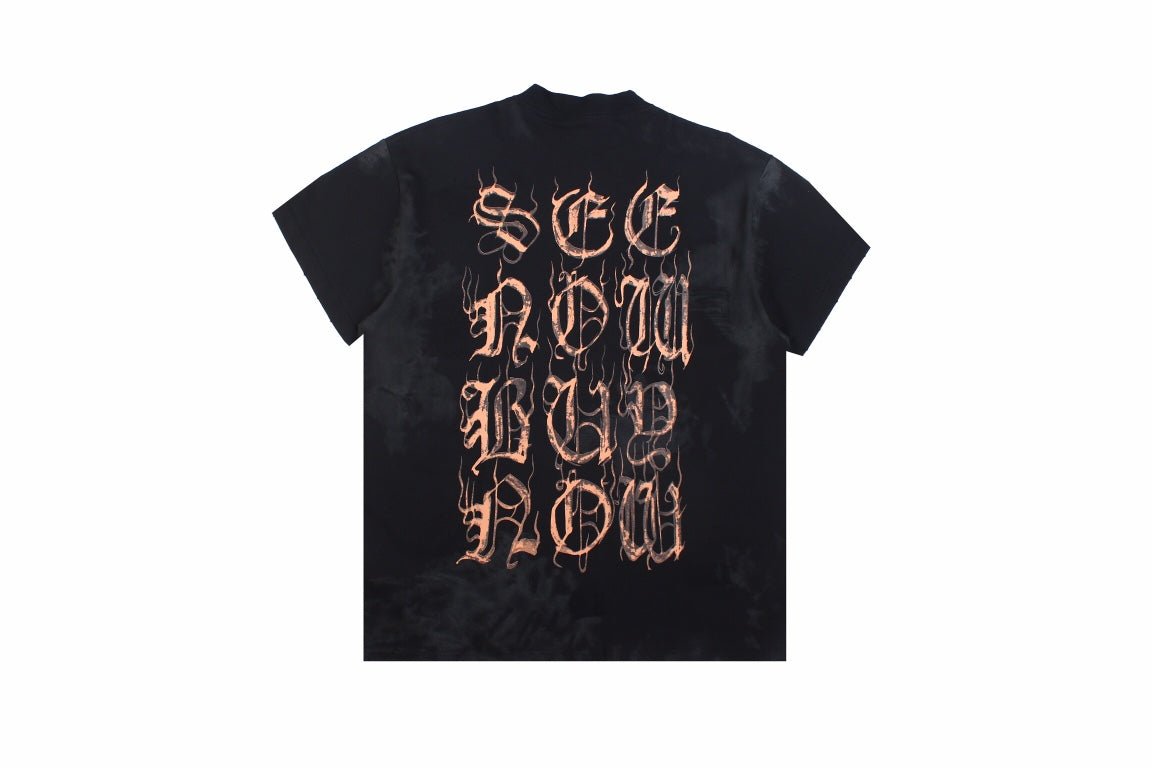 BALENCIAGA GOTHIC LOGO T-SHIRT BLACK - Phantom Kicks