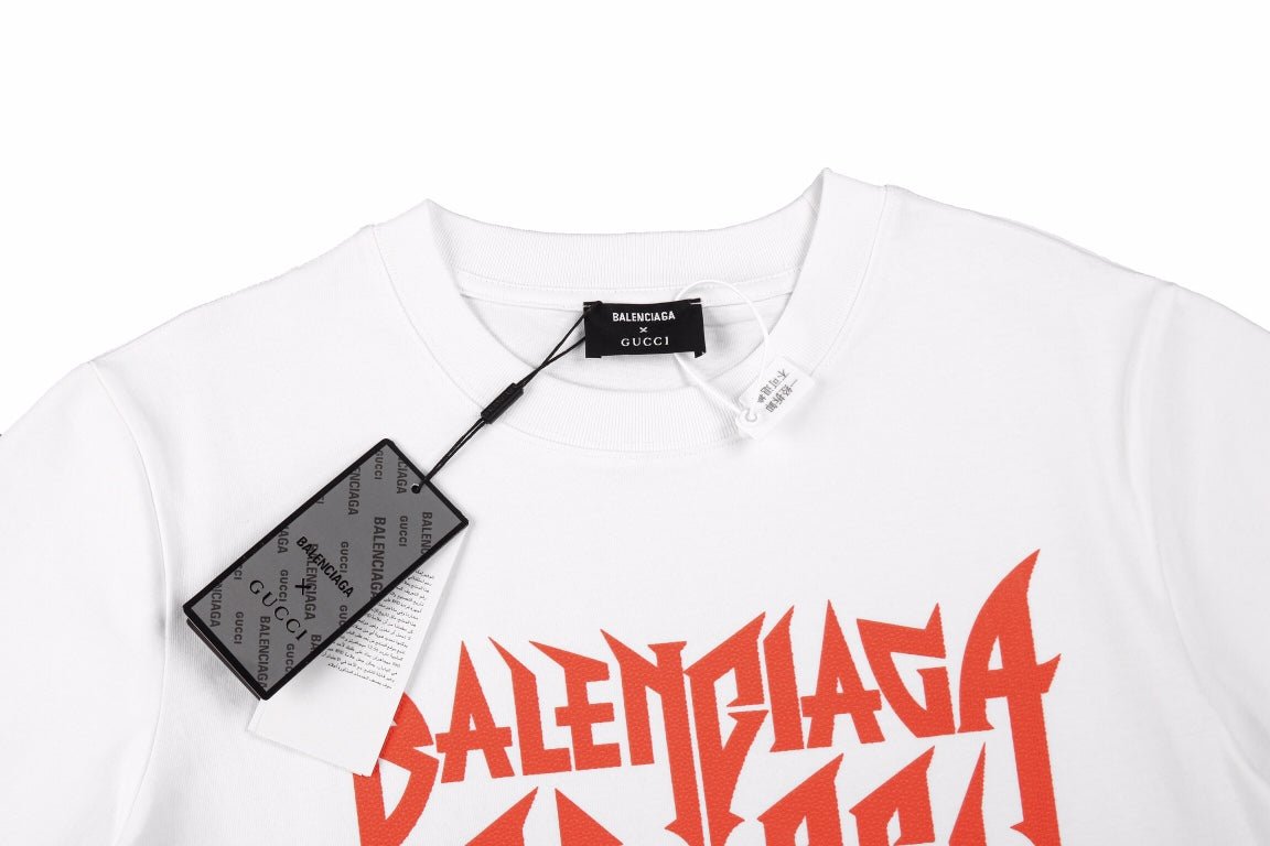 Balenciaga Gothic Logo T-Shirt - White - Phantom Kicks
