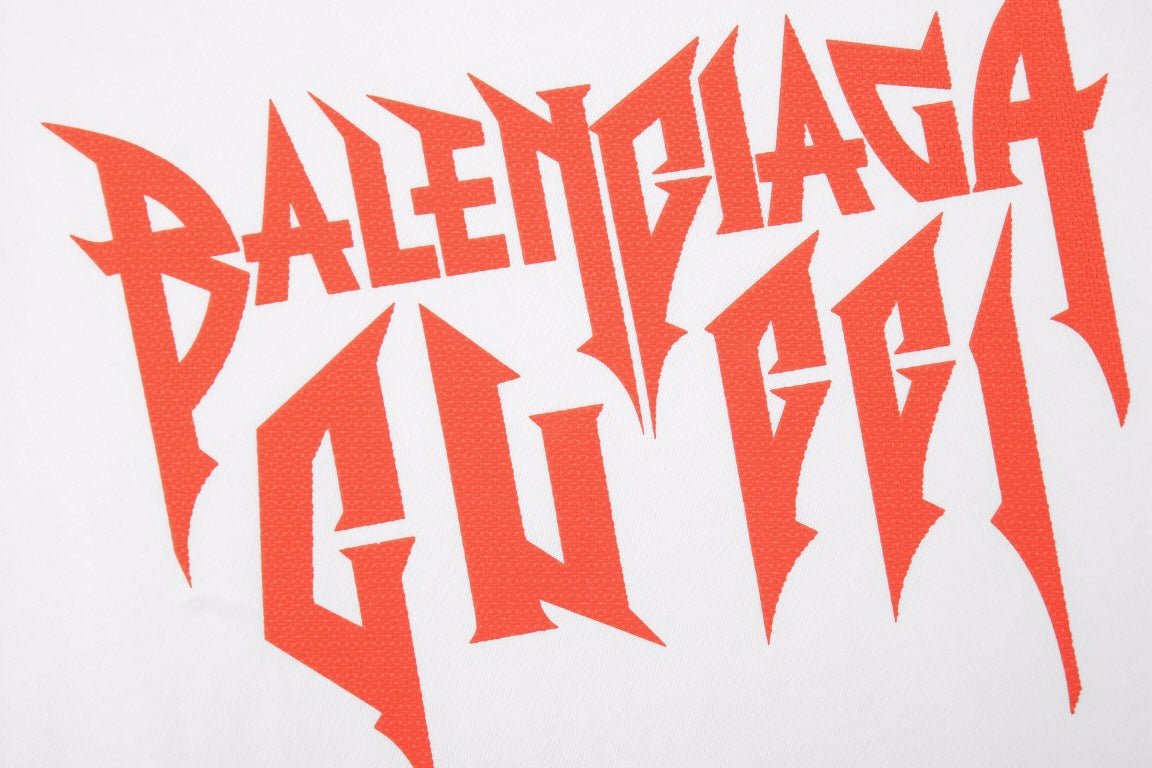 Balenciaga Gothic Logo T-Shirt - White - Phantom Kicks