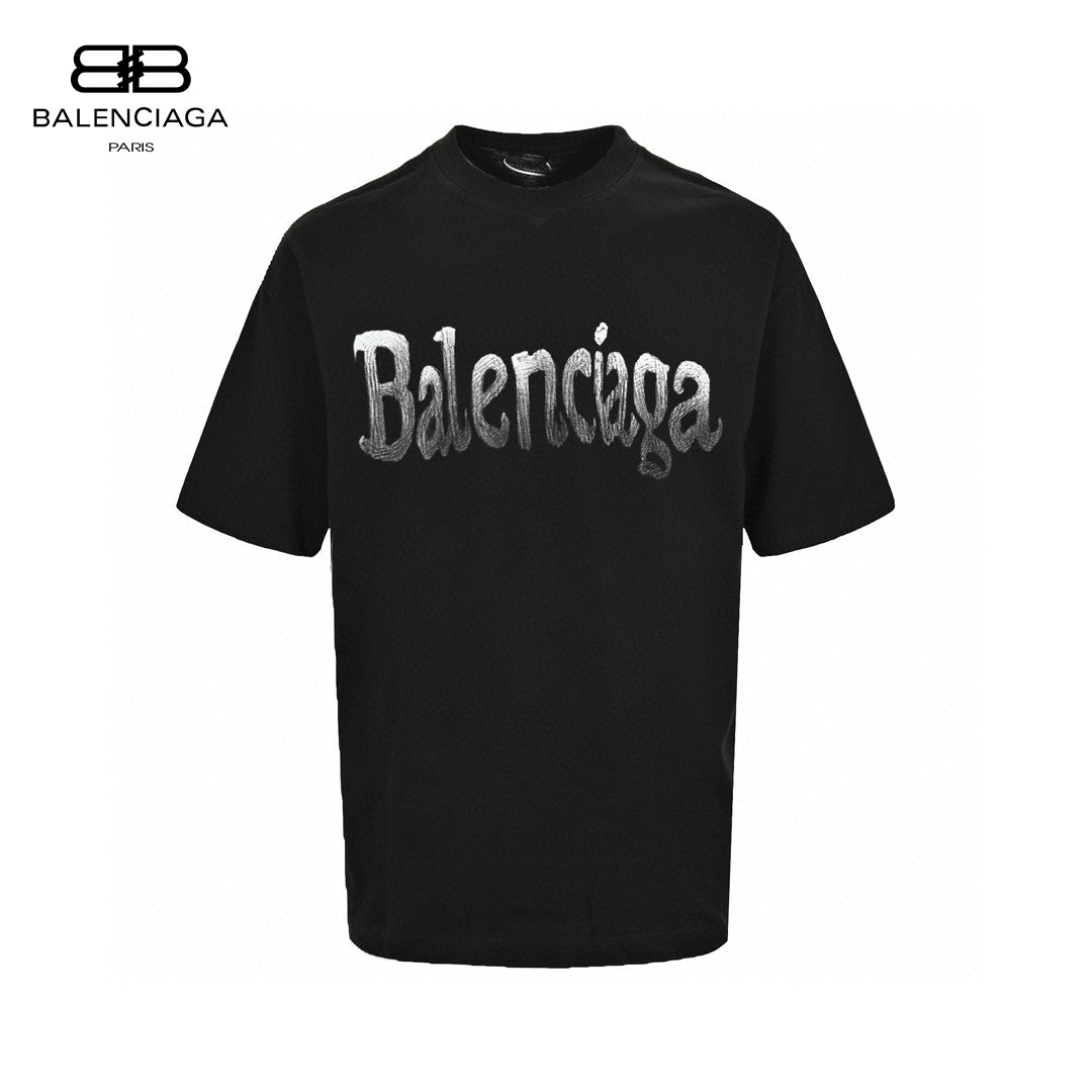 Balenciaga Gradient Logo T-Shirt (Black) - Phantom Kicks