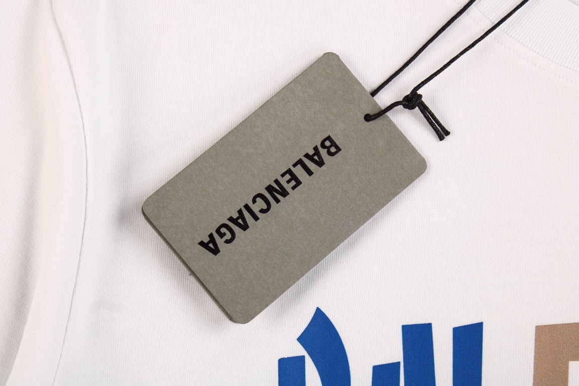 BALENCIAGA GRADIENT LOGO T-SHIRT WHITE - Phantom Kicks