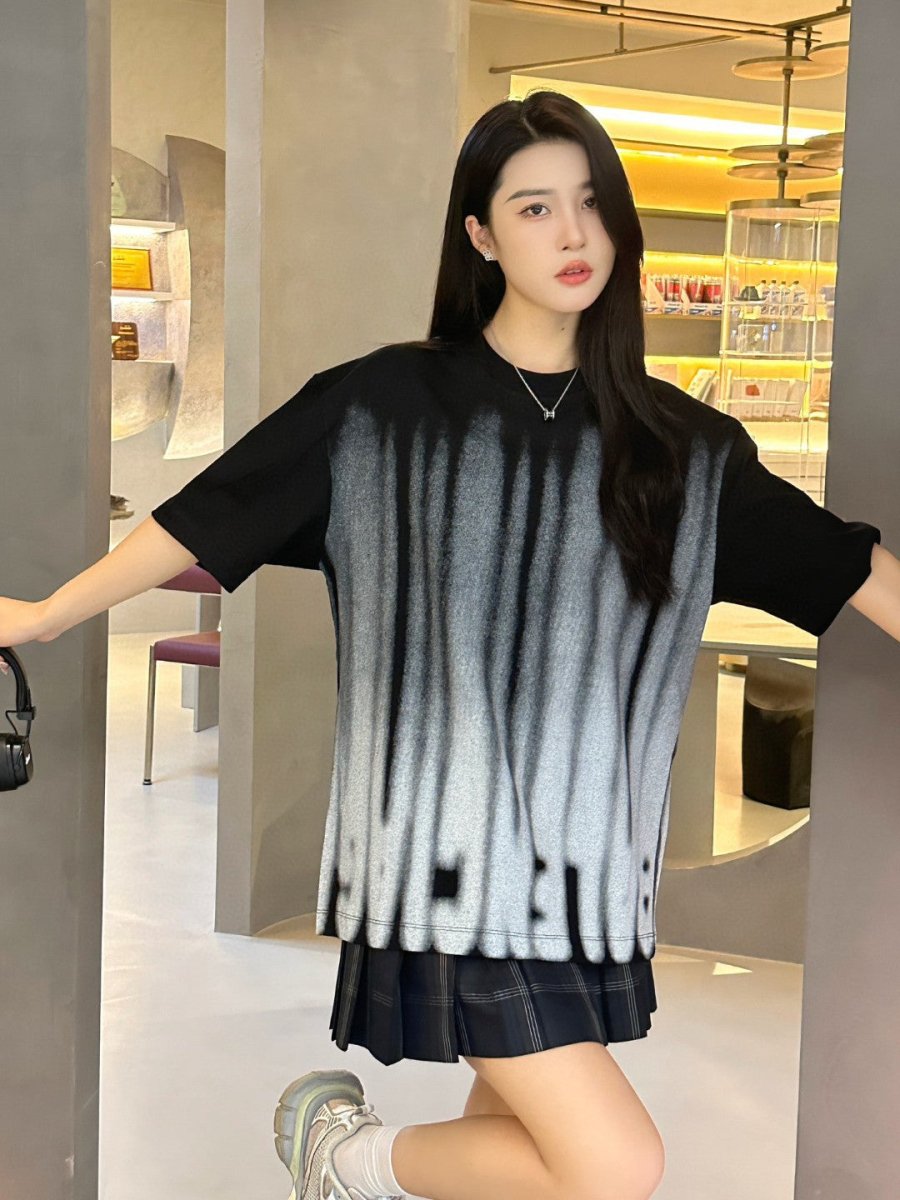 Balenciaga Gradient Stripe Black T-Shirt - Phantom Kicks