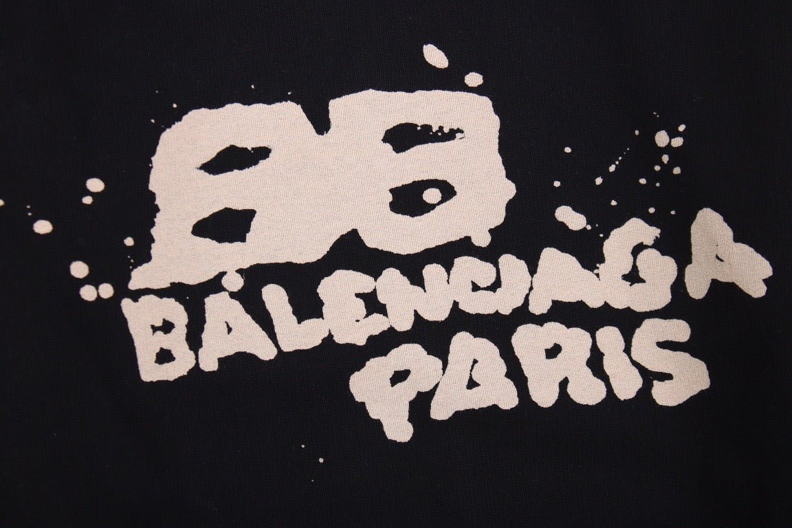 BALENCIAGA GRAFFITI LOGO HOODIE BLACK - Phantom Kicks