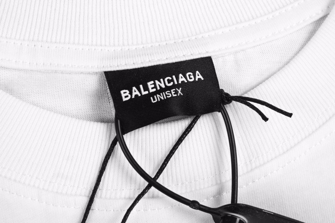 BALENCIAGA GRAFFITI LOGO T-SHIRT WHITE - Phantom Kicks