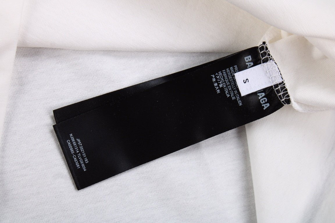 BALENCIAGA GRAFFITI LOGO T-SHIRT WHITE - Phantom Kicks