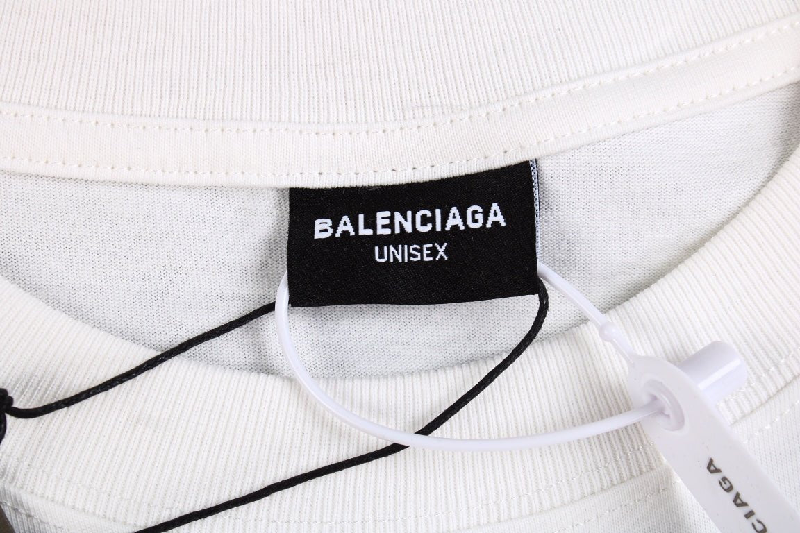 BALENCIAGA GRAFFITI LOGO T-SHIRT WHITE - Phantom Kicks