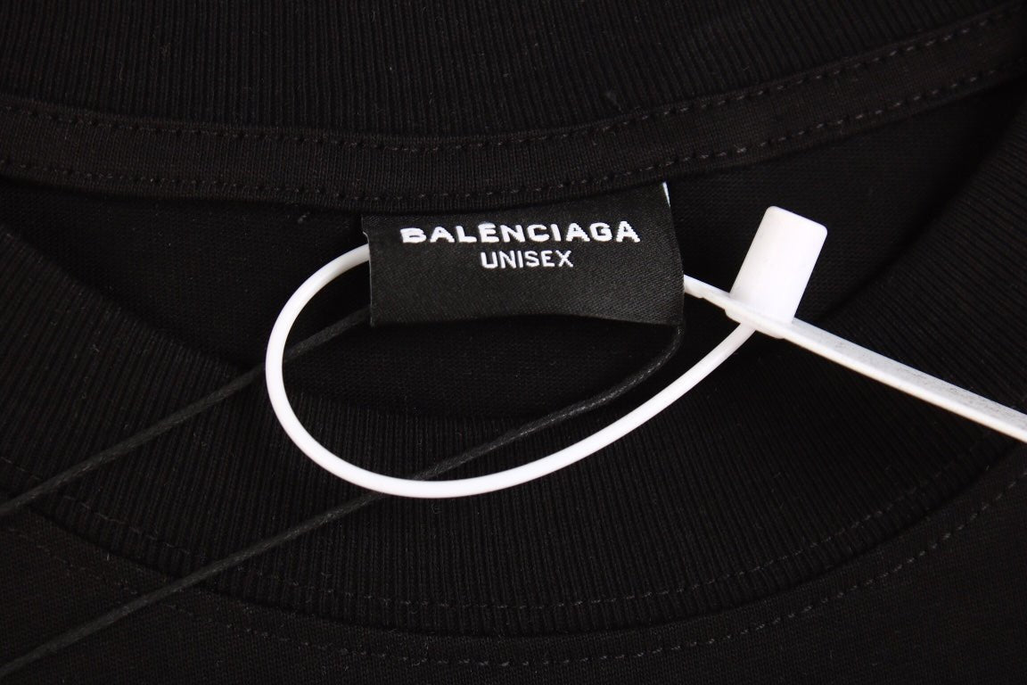BALENCIAGA GRAFFITI LOGO T-SHIRT BLACK - Phantom Kicks