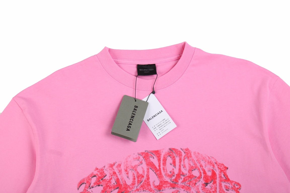 BALENCIAGA GRAFFITI T-SHIRT PINK - Phantom Kicks