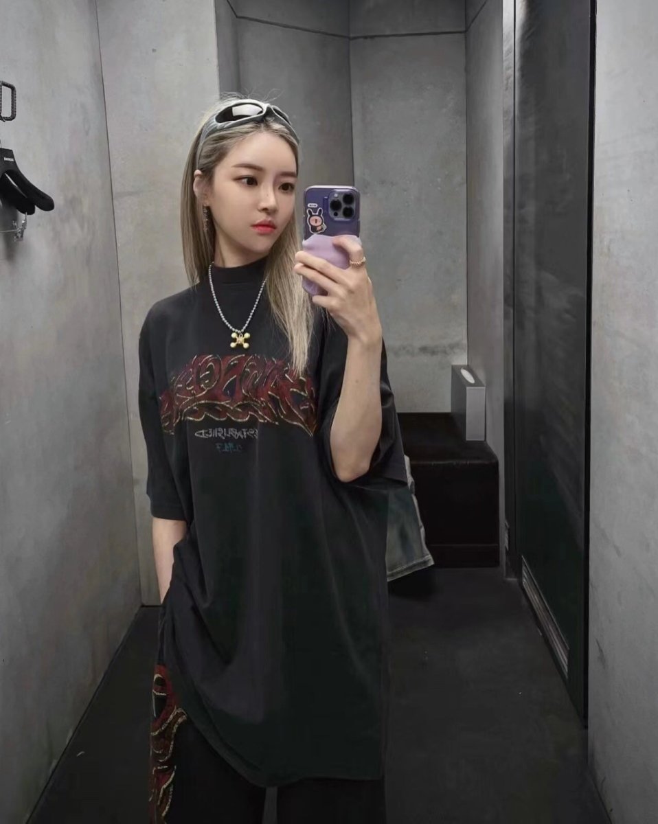 BALENCIAGA GRAFFITI T-SHIRT BLACK - Phantom Kicks