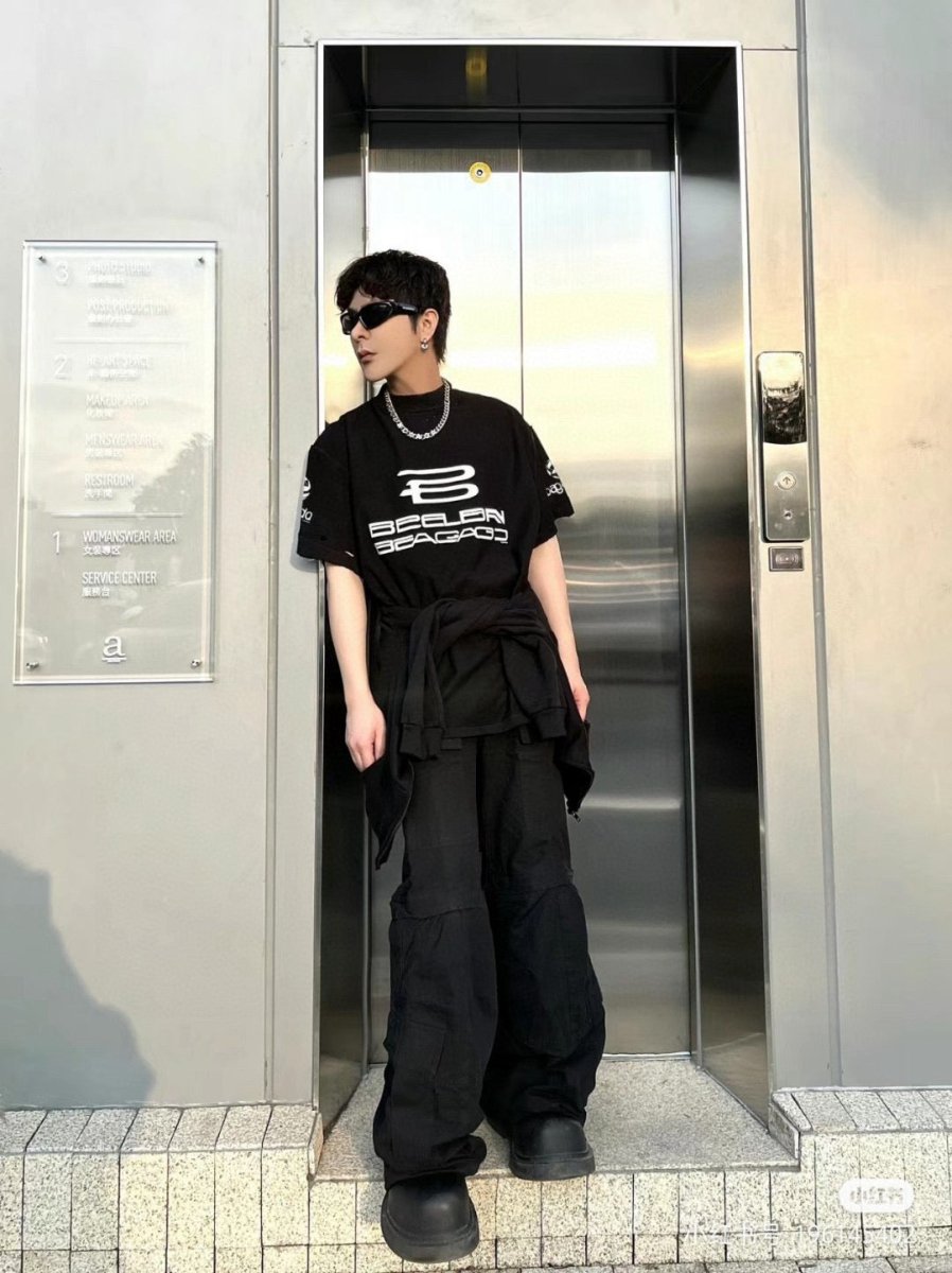 Balenciaga Graphic Black T-Shirt - Phantom Kicks