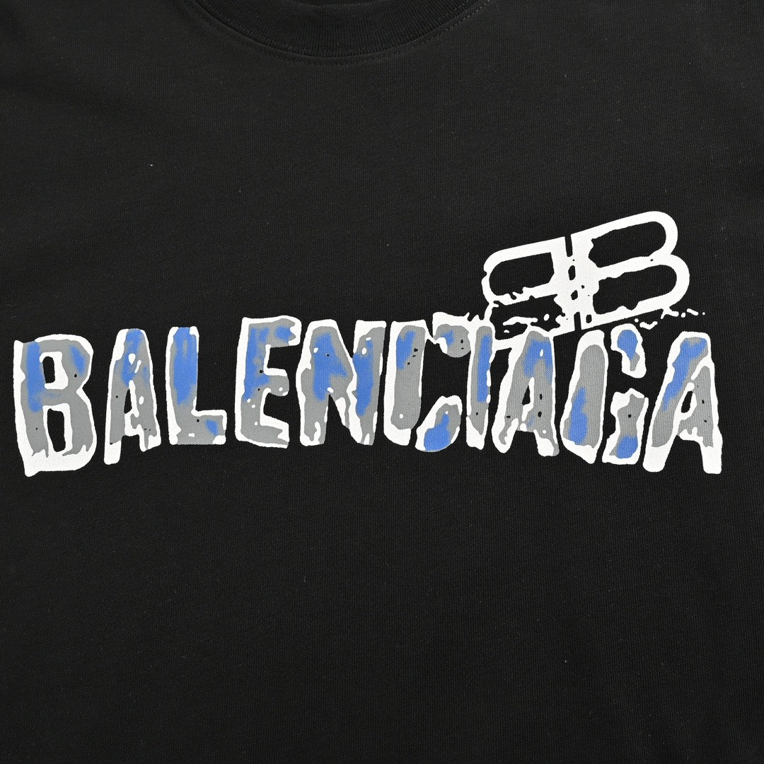 Balenciaga Graphic Logo T-Shirt (Black) - Phantom Kicks