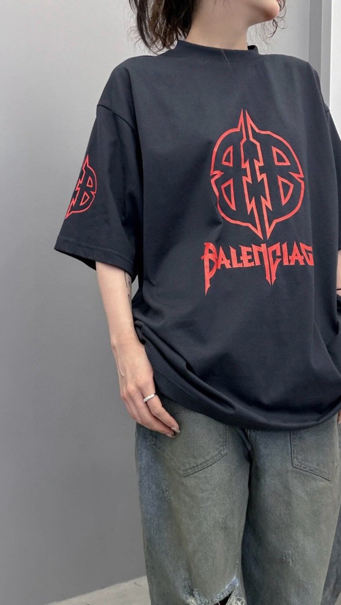 Balenciaga Graphic Logo T-Shirt (Black) - Phantom Kicks