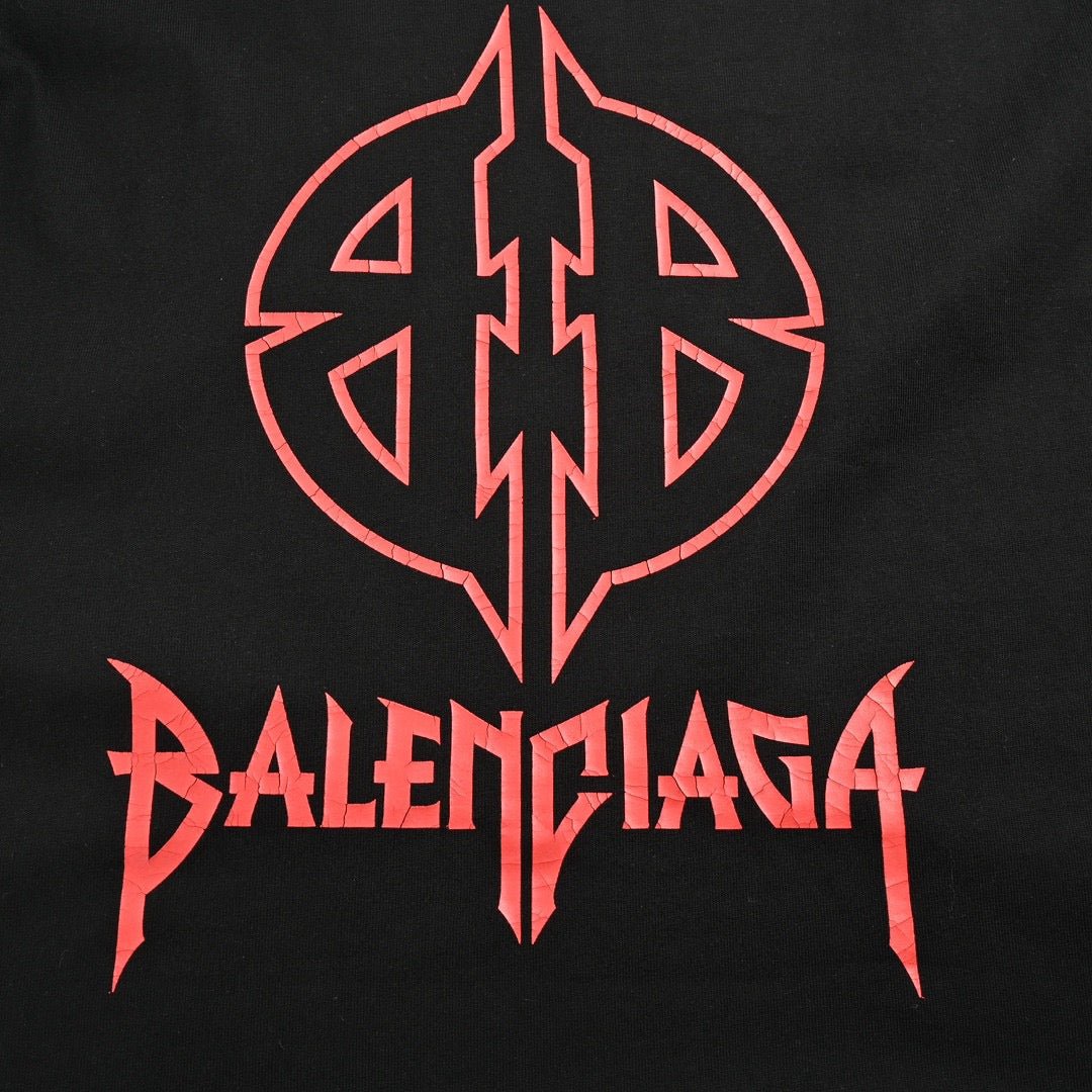 Balenciaga Graphic Logo T-Shirt (Black) - Phantom Kicks