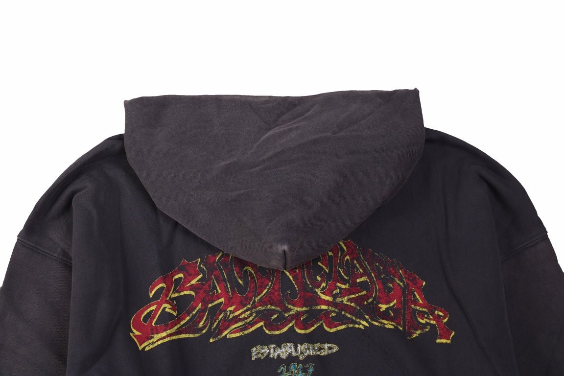 BALENCIAGA ZIP-UP HOODIE WASHED GREY - Phantom Kicks