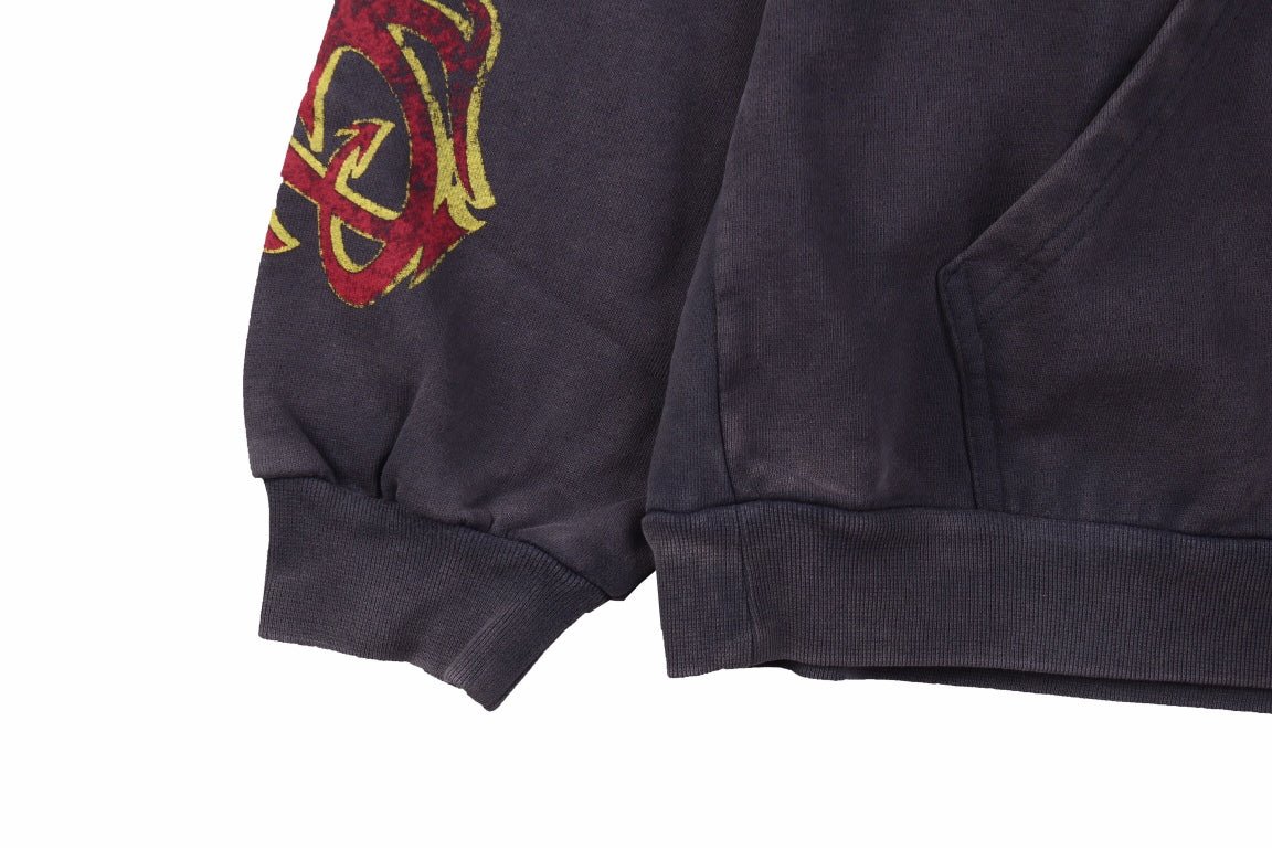 BALENCIAGA ZIP-UP HOODIE WASHED GREY - Phantom Kicks