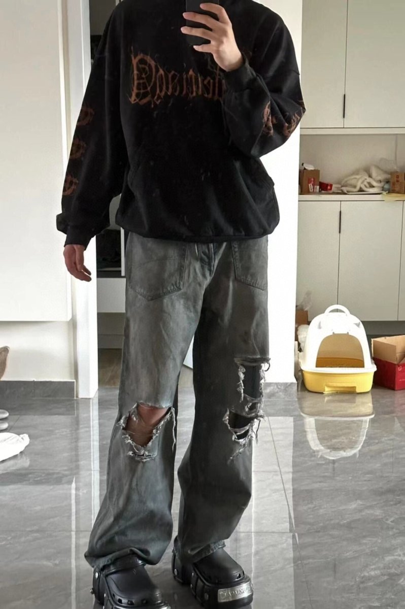 BALENCIAGA LOGO HOODIE BLACK - Phantom Kicks