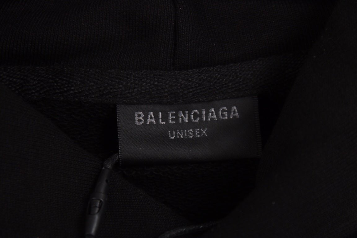 BALENCIAGA LOGO HOODIE BLACK - Phantom Kicks