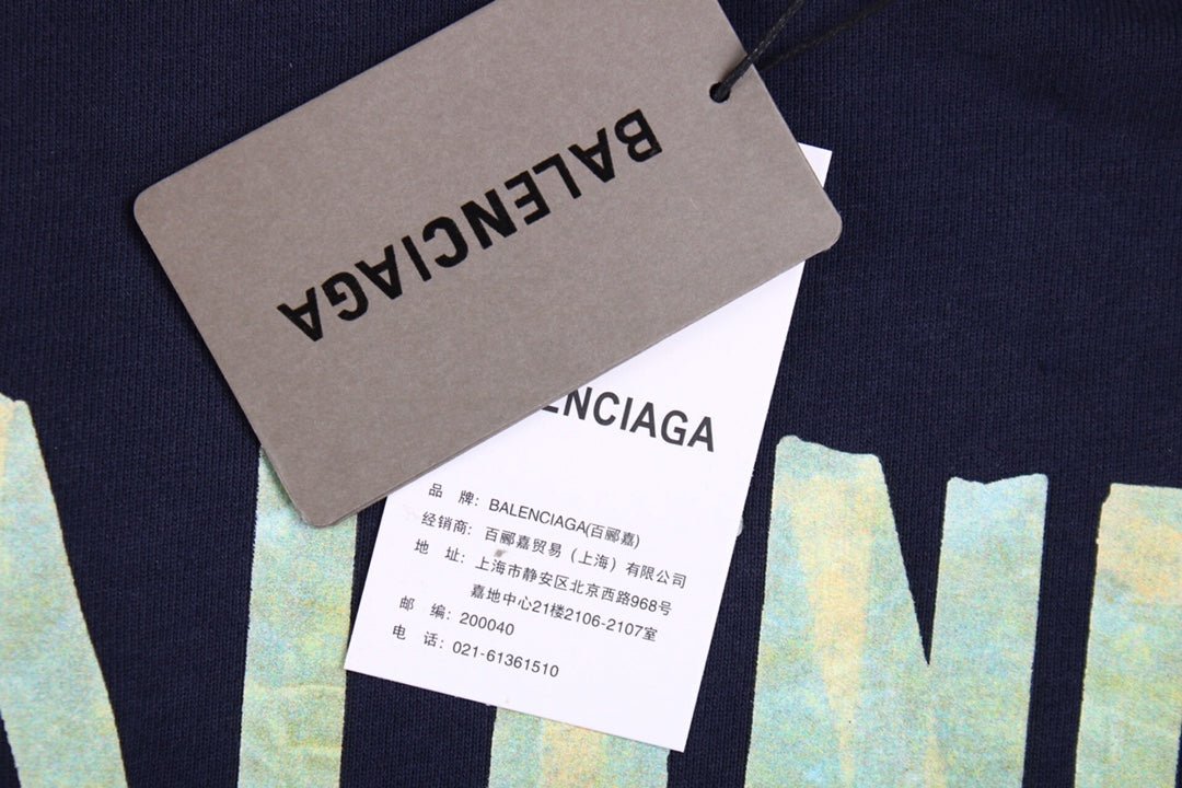 BALENCIAGA ALTERNATIVE LOGO HOODIE NAVY - Phantom Kicks