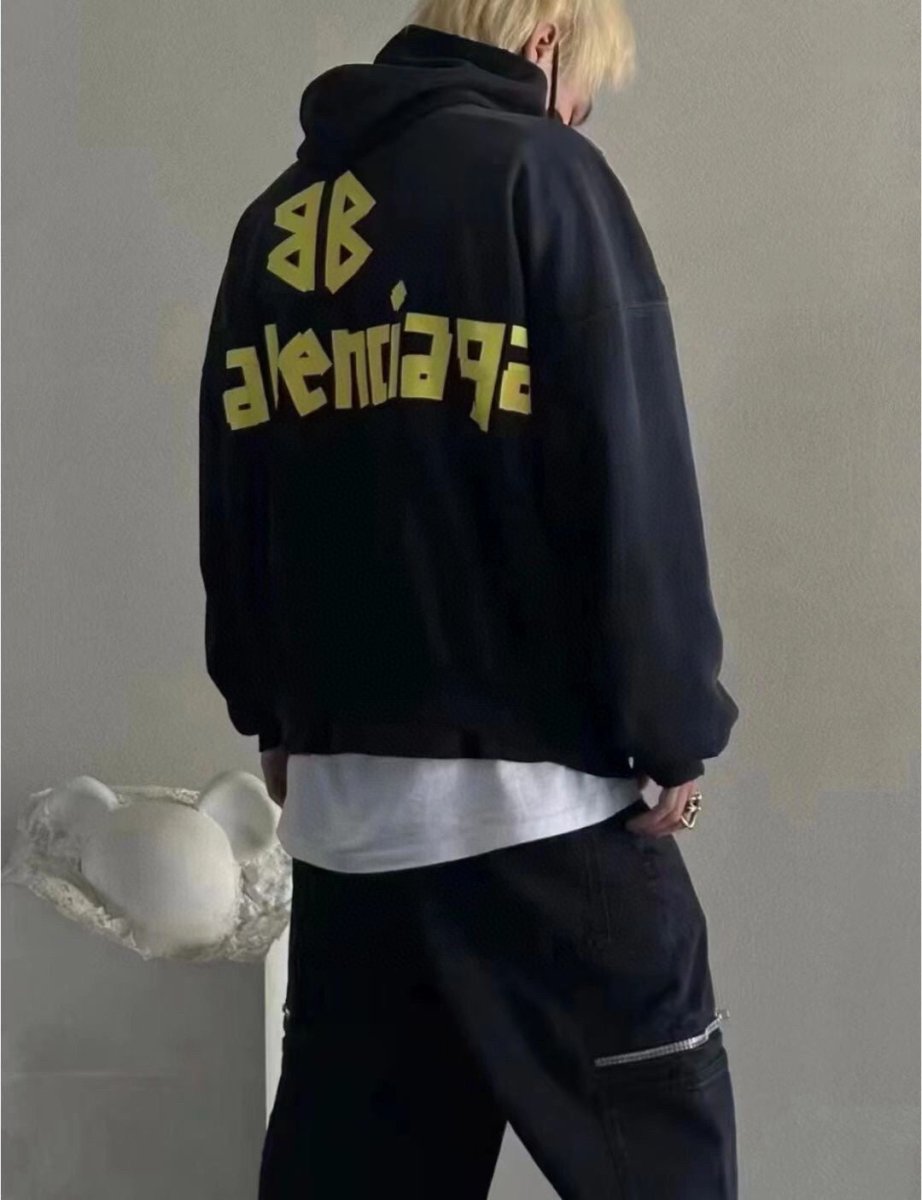 BALENCIAGA ALTERNATIVE LOGO HOODIE NAVY - Phantom Kicks