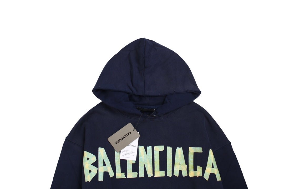 BALENCIAGA ALTERNATIVE LOGO HOODIE NAVY - Phantom Kicks