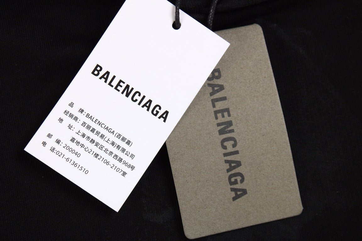 BALENCIAGA LOGO HOODIE BLACK - Phantom Kicks