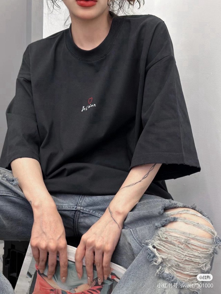Balenciaga Je t'aime Black T-Shirt - Phantom Kicks