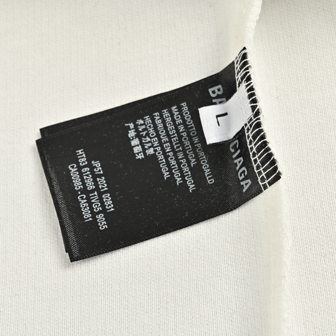 BALENCIAGA LONG SLEEVE LOGO SHIRT WHITE - Phantom Kicks