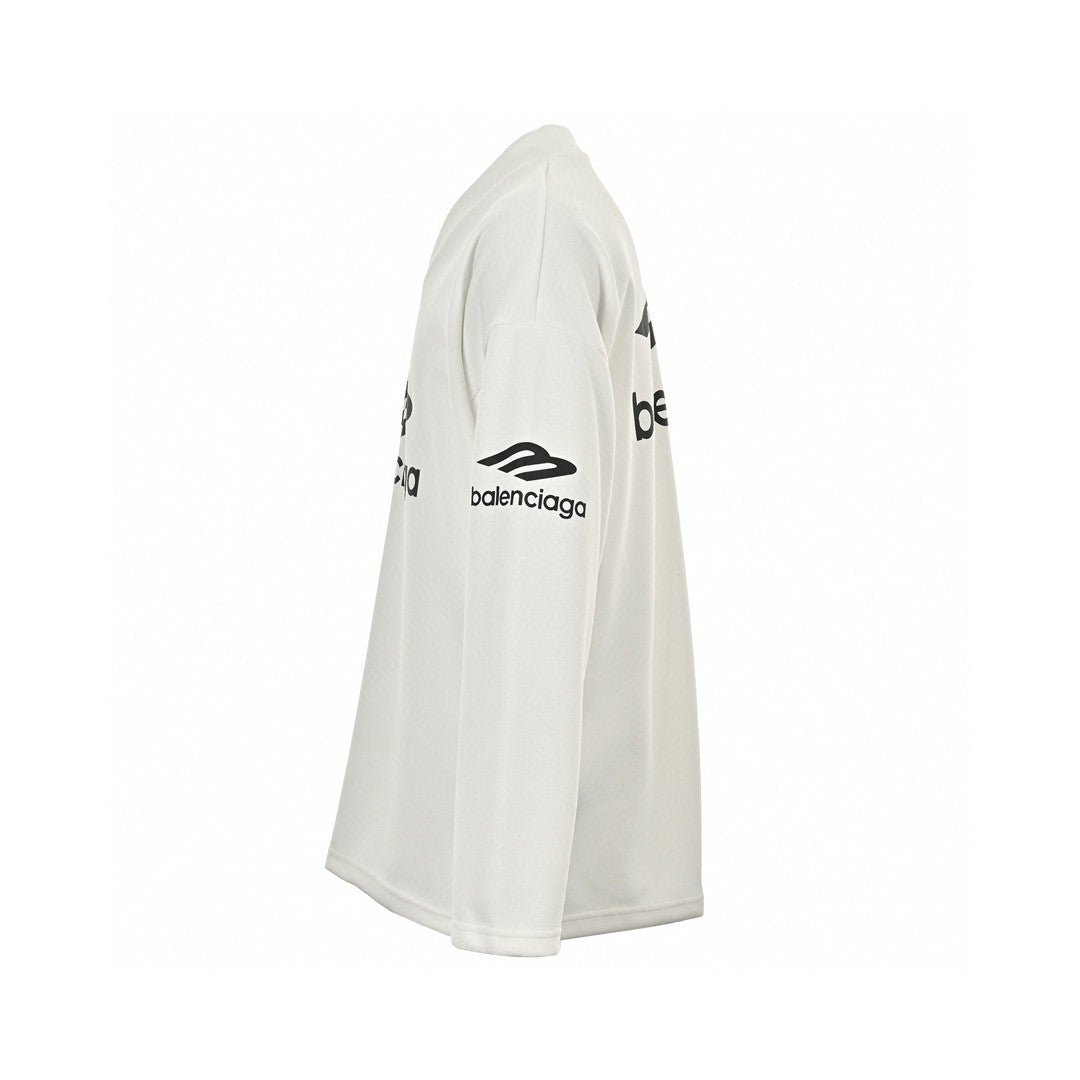 BALENCIAGA LONG SLEEVE LOGO SHIRT WHITE - Phantom Kicks