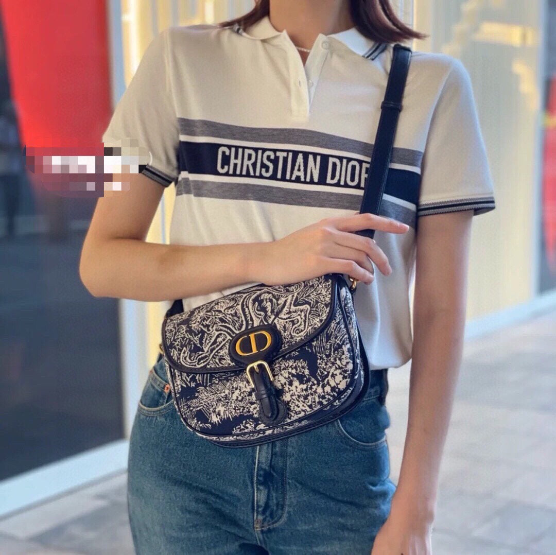 Christian Dior "Striped Logo" Polo Shirt - Phantom Kicks