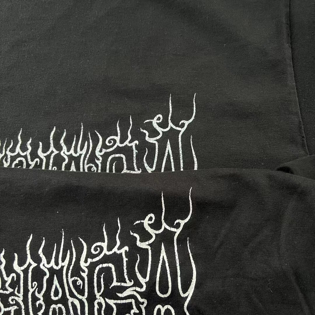 Balenciaga T-shirt with Gothic Flame Logo - Phantom Kicks
