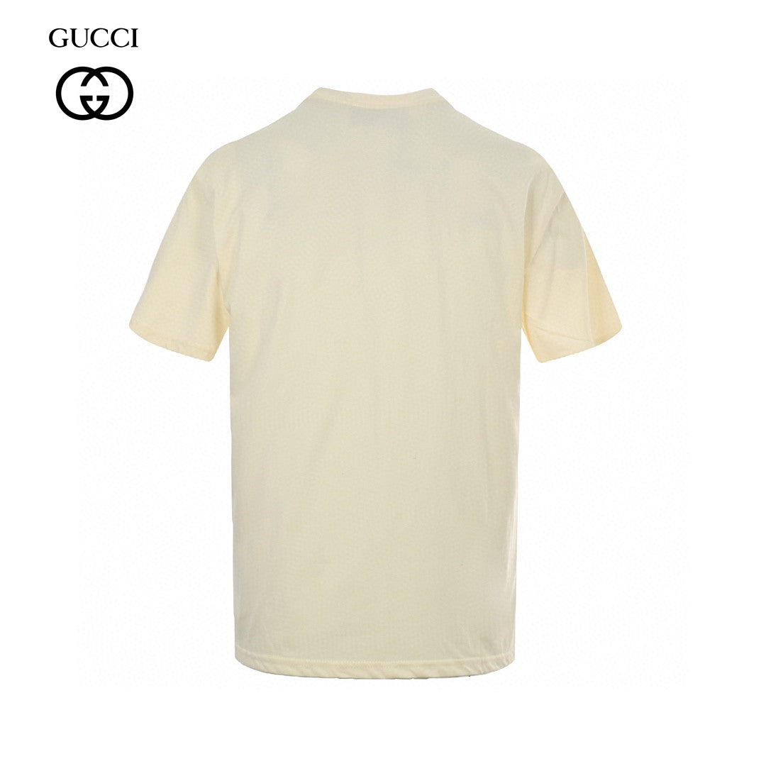 Gucci Cream T-Shirt with Dragon Cartoon - Phantom Kicks