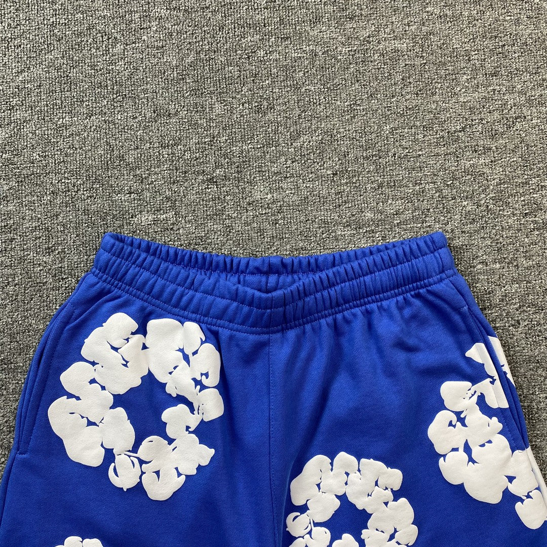 DENIM TEARS COTTON WREATH SHORTS DEEP BLUE - Phantom Kicks