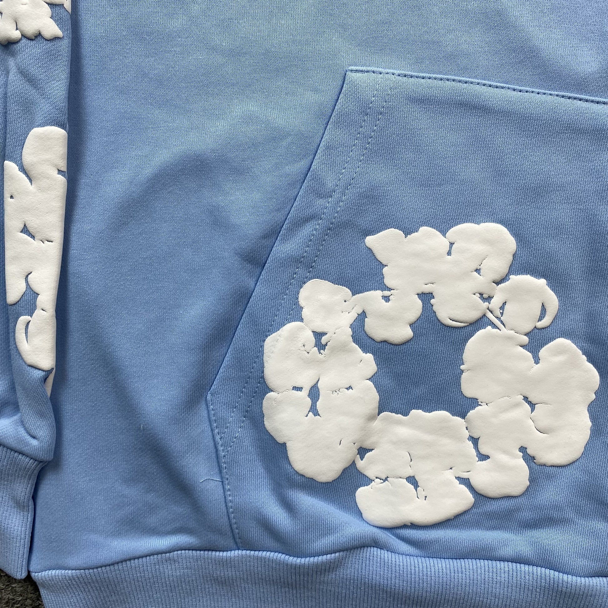 DENIM TEARS COTTON WREATH HOODIE BABY BLUE - Phantom Kicks